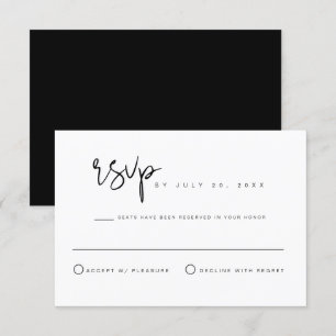Convites JOVI- Resposta de Casamento Minimalista Moderna Pr