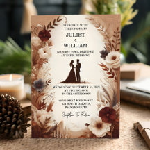 Joy Brown Fall Wood Paperie Reciclado Casamento
