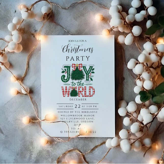 Convites Joy to the World Christmas (Criador carregado)