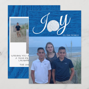 Convites Joy To The World Photo Collage Christmas Card