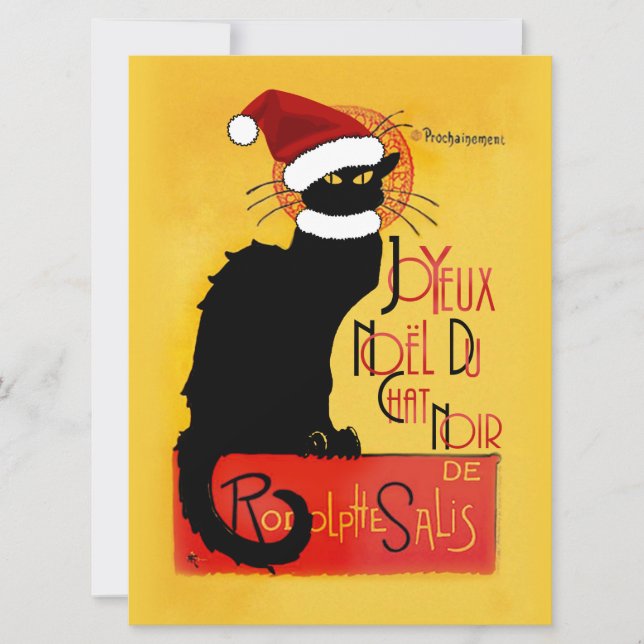 Convites Joyeux Noël Du Chat Noir (Frente)