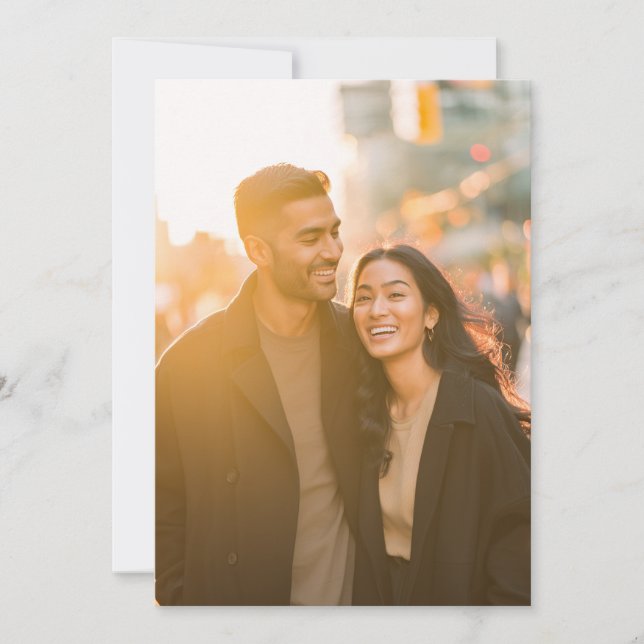 Convites Joyful Golden Intimate Photo (Frente)