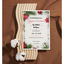 Convites Joyous Christmas Minimalist Invitation | Modern 