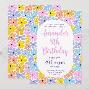 Convites Joyous Flower Fiesta Birthday