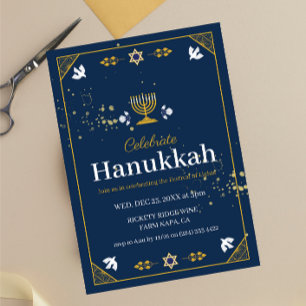 Convites Joyous Hanukkah Celebração!"