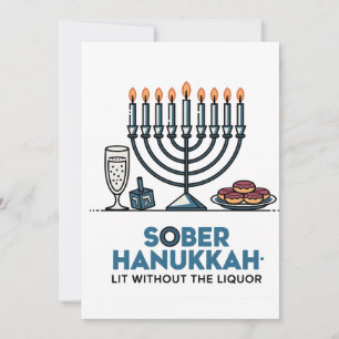 Convites Judeu Sobrio Lit do Hanukkah Sem o Licor Judaico 