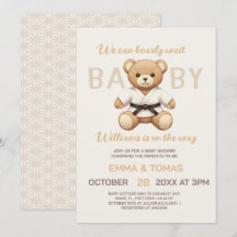Judo Black Belt Bear Baby Shower Collection 