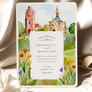 Convites Jugendstil Mathildenhöhe Darmstadt Watercolor