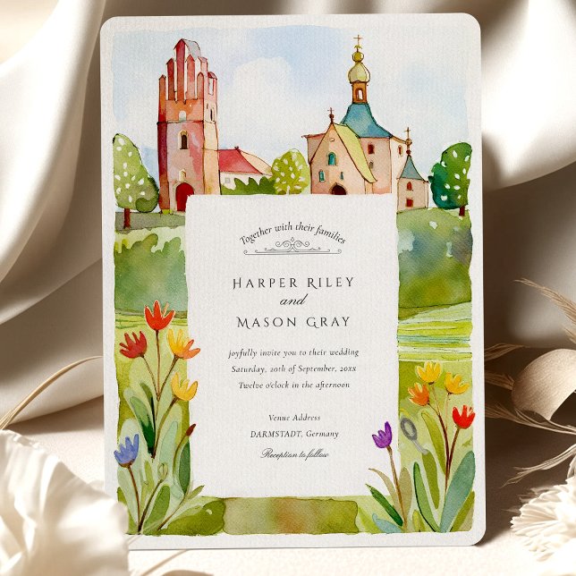 Convites Jugendstil Mathildenhöhe Darmstadt Watercolor (Criador carregado)
