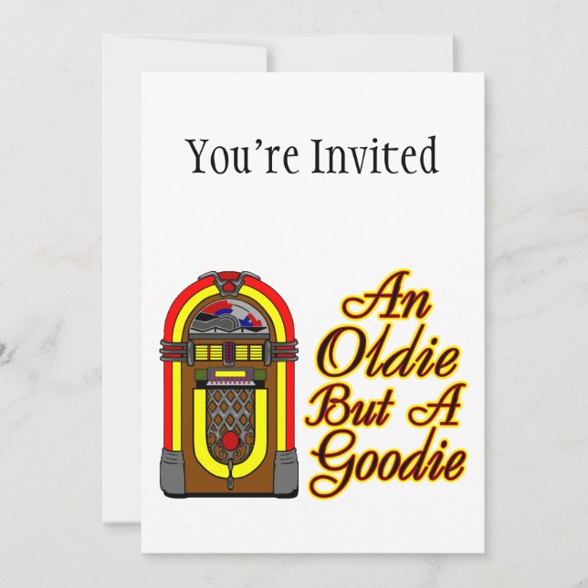 Convites Jukebox Um Oldie Mas Um Goodie (Frente)
