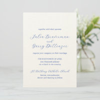 Julia Blue Traditional Elegant Wedding