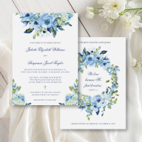 Juliette Dusty Blue Floral Casamento Cristão