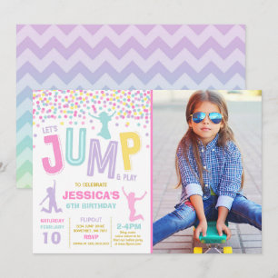 Convites Jump Birthday Invest Jump Trampoline Party