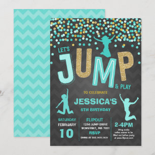 Convites Jump Birthday Invest Jump Trampoline Party