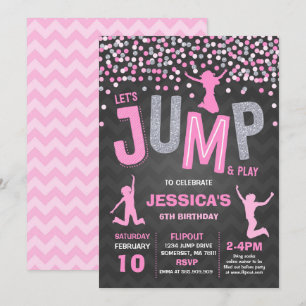 Convites Jump Birthday Invest Jump Trampoline Party