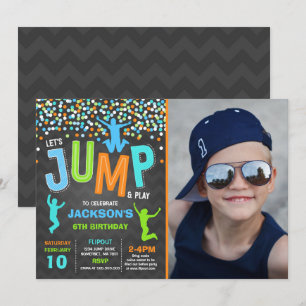 Convites Jump Birthday Invest Jump Trampoline Party