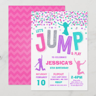 Convites Jump Birthday Invest Jump Trampoline Party