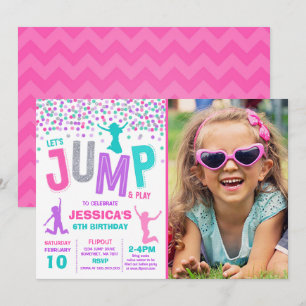 Convites Jump Birthday Invest Jump Trampoline Party