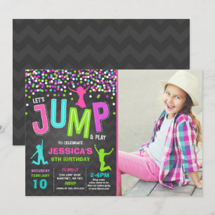 Convites Jump Birthday Invest Jump Trampoline Party