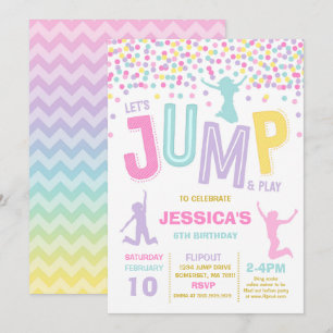 Convites Jump Birthday Invest Jump Trampoline Party