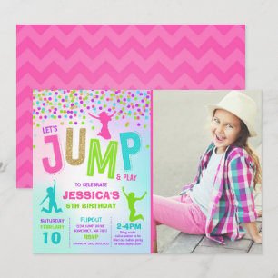 Convites Jump Birthday Invest Jump Trampoline Party