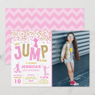 Convites Jump Birthday Invest Jump Trampoline Party