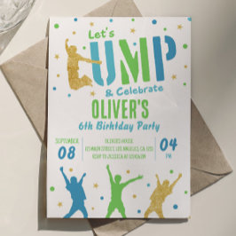 Convites Jump Birthday - Parque Trampoline do Interior