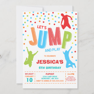 Convites Jump Bounce House Birthday Party Invitation