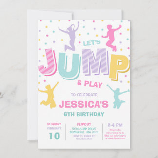 Convites Jump Bounce House Birthday Party Invitation