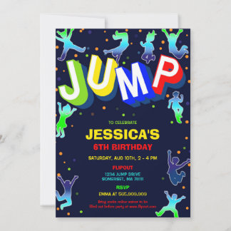 Convites Jump Bounce House Birthday Party Invitation