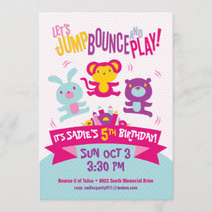 Convites Jump Bunt Play Inflatables Birthday