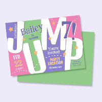 Jump Party Cute Girls Pastel Primavera Aniversário