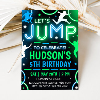 Convites Jump Party Invitation Trampoline Birthday