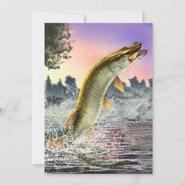 Convites Jumping Walleye (Frente)