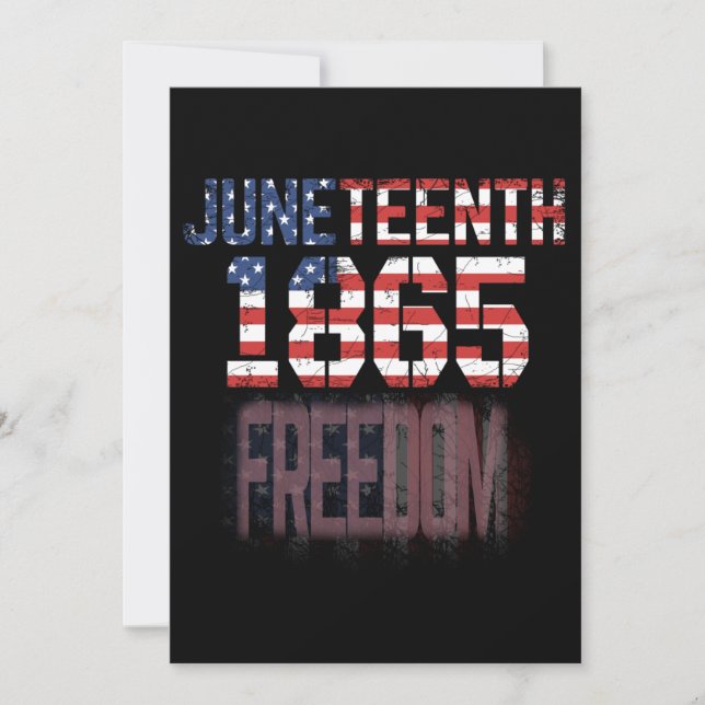 Convites Juneteenth 1865 liberdade (Frente)