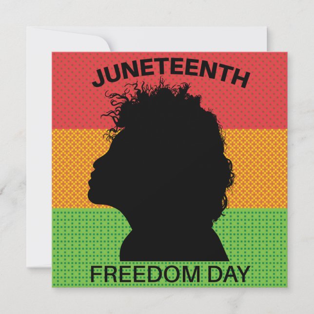 Convites Juneteenth Freedom Day, Flag Pattern (Frente)