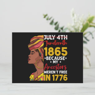 Convites Juneteenth Porque Meus Ancestrais Não Eram Livres 