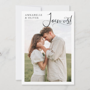 Convites Junte-se a nós   Casamento de Foto Elegante