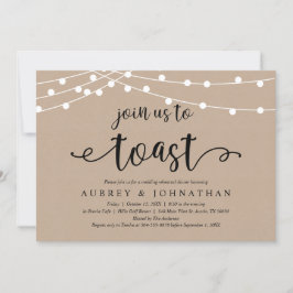 Convites Junte-se a nós para o Janto de ensaio Rustic Kraft