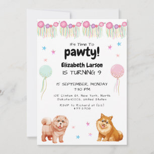 Convites Junte-se a nós para um Aniversário de criança Paws