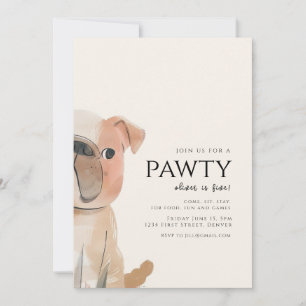Convites Junte-se a nós para um Tema de Cachorro Pawty Bull