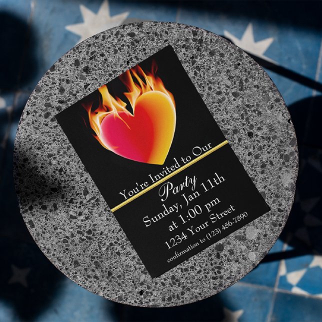 Convites Junte-se a nós para uma Epic Fire Party! (Criador carregado)