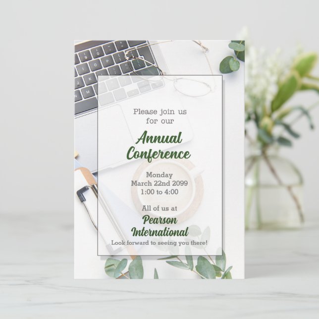 Convites Junte-se aos negócios anuais da conferência (Em pé/Frente)