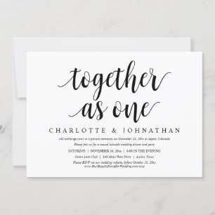 Convites Juntos como um, Partido do Janto do Elopemento Cas