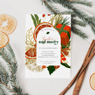 Convites Juntos e Feliz   Festa de Natal moderna