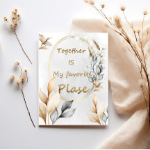 Juntos É Meu Lugar Favorito – Casal Personalizado
