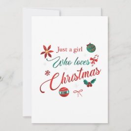 Convites Just a Girl Who Loves Christmas