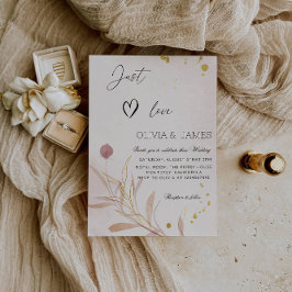 Convites "Just Love" Autumn Botanical Wedding Party