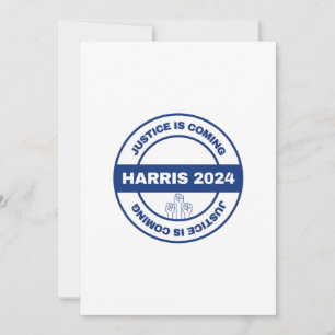 Convites Justiça está chegando Eleição de Kamala harris W