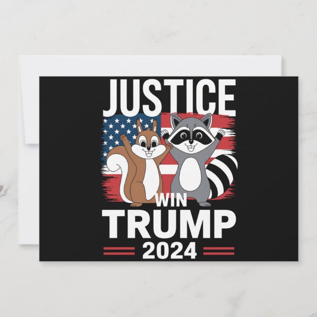Convites Justiça Para Peanut Vencer Trump 2024 (Frente)